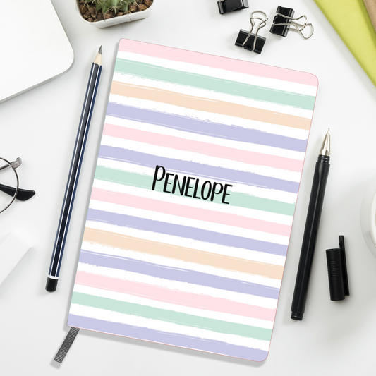 Pastel Stripe Personalised A5 Journal