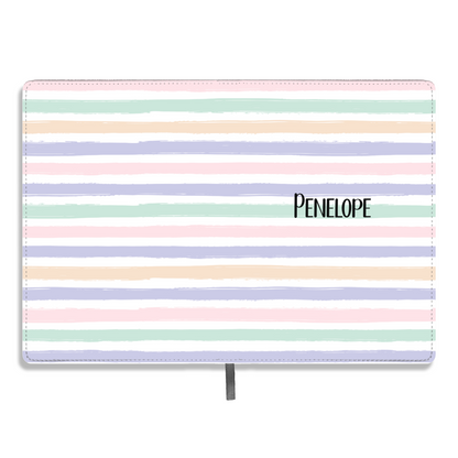 Pastel Stripe Personalised A5 Journal