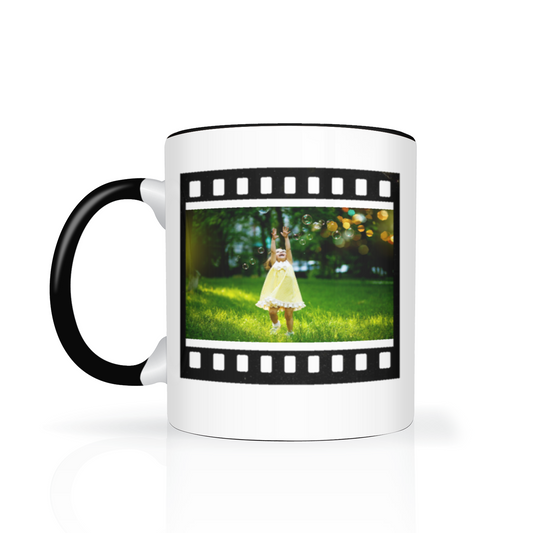 Retro Film Personalised Photo 11oz Mug