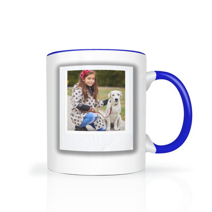 Polaroid Style Personalised Photo 11oz Mug