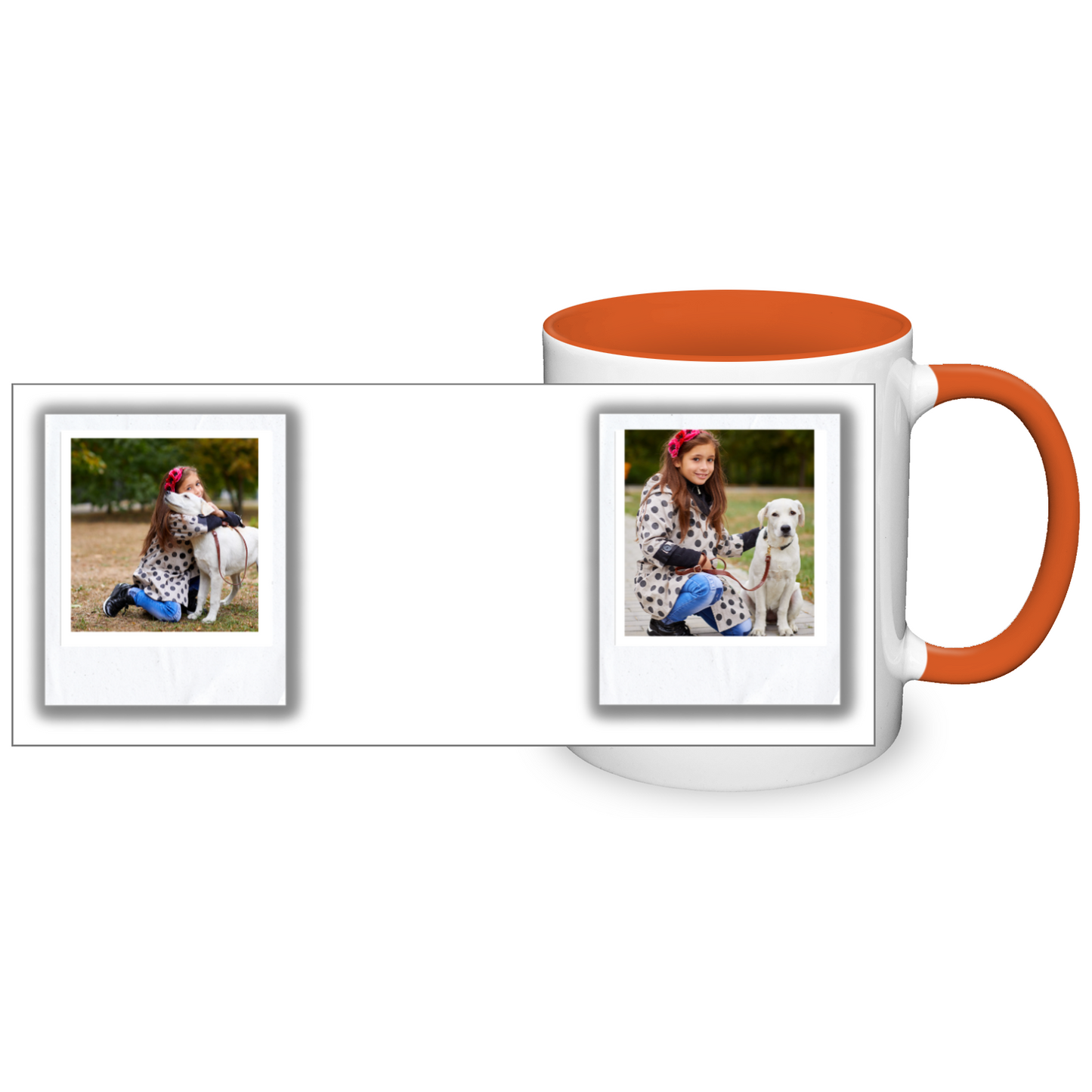 Polaroid Style Personalised Photo 11oz Mug