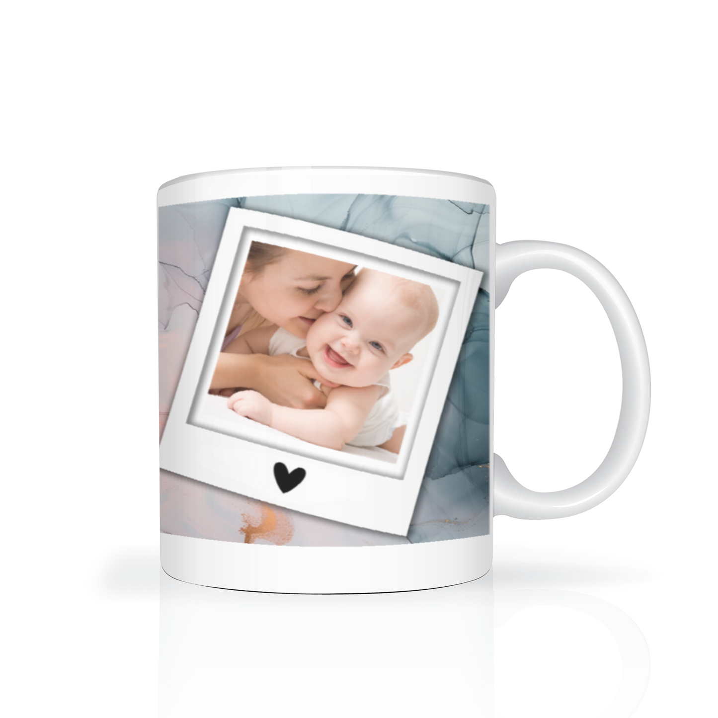 Marble Effect Personalised Photo 11oz Mug