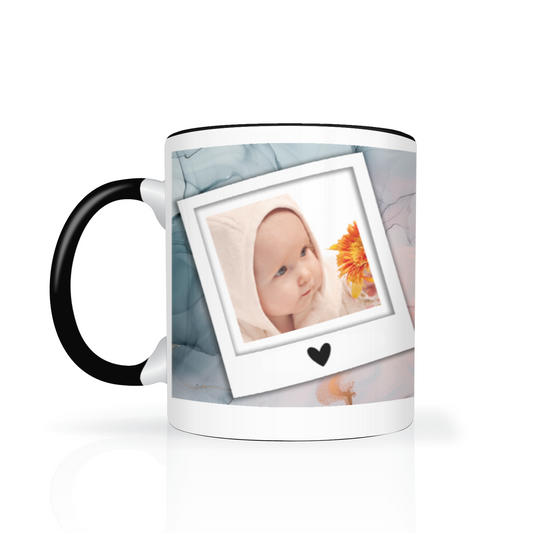 Marble Effect Personalised Photo 11oz Mug