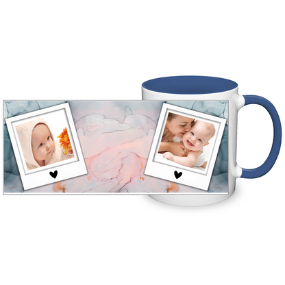 Marble Effect Personalised Photo 11oz Mug
