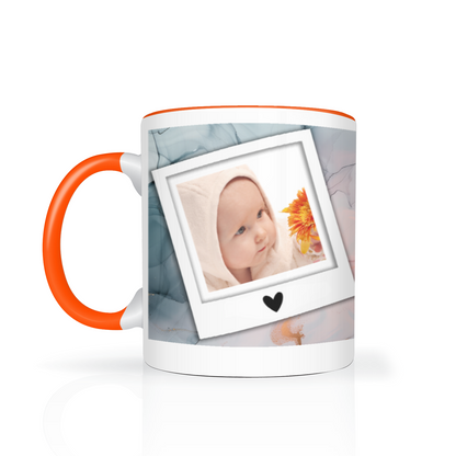 Marble Effect Personalised Photo 11oz Mug