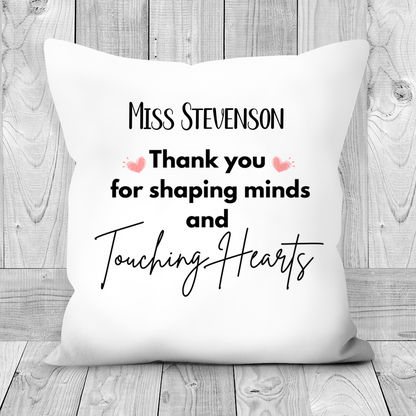 Personalised Thank You Teacher Themed Cushion