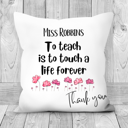 Personalised Thank You Teacher Cushion