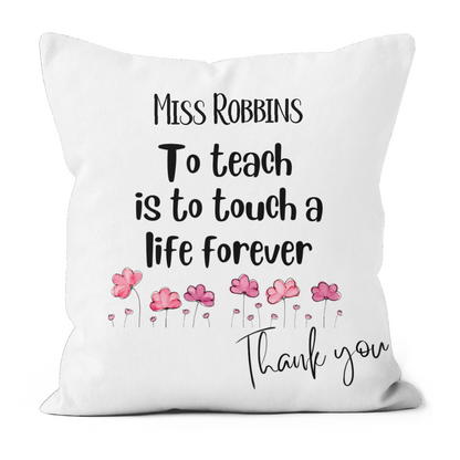 Personalised Thank You Teacher Cushion