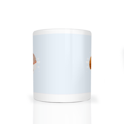 Personalised Cloud And Bunting Blue Photo 11oz Mug