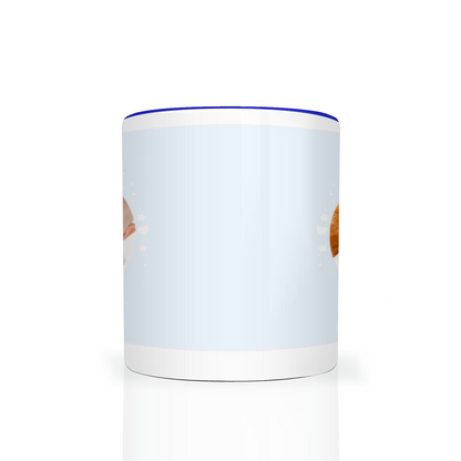 Personalised Cloud And Bunting Blue Photo 11oz Mug