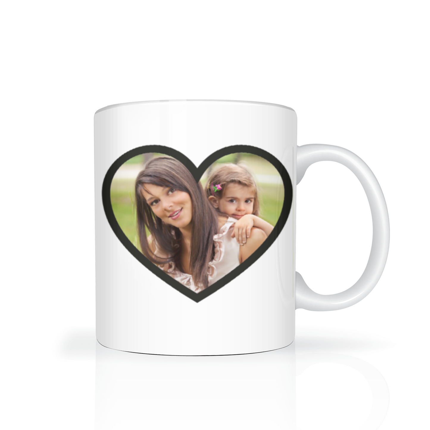 Personalised Heart Photo 11oz Mug