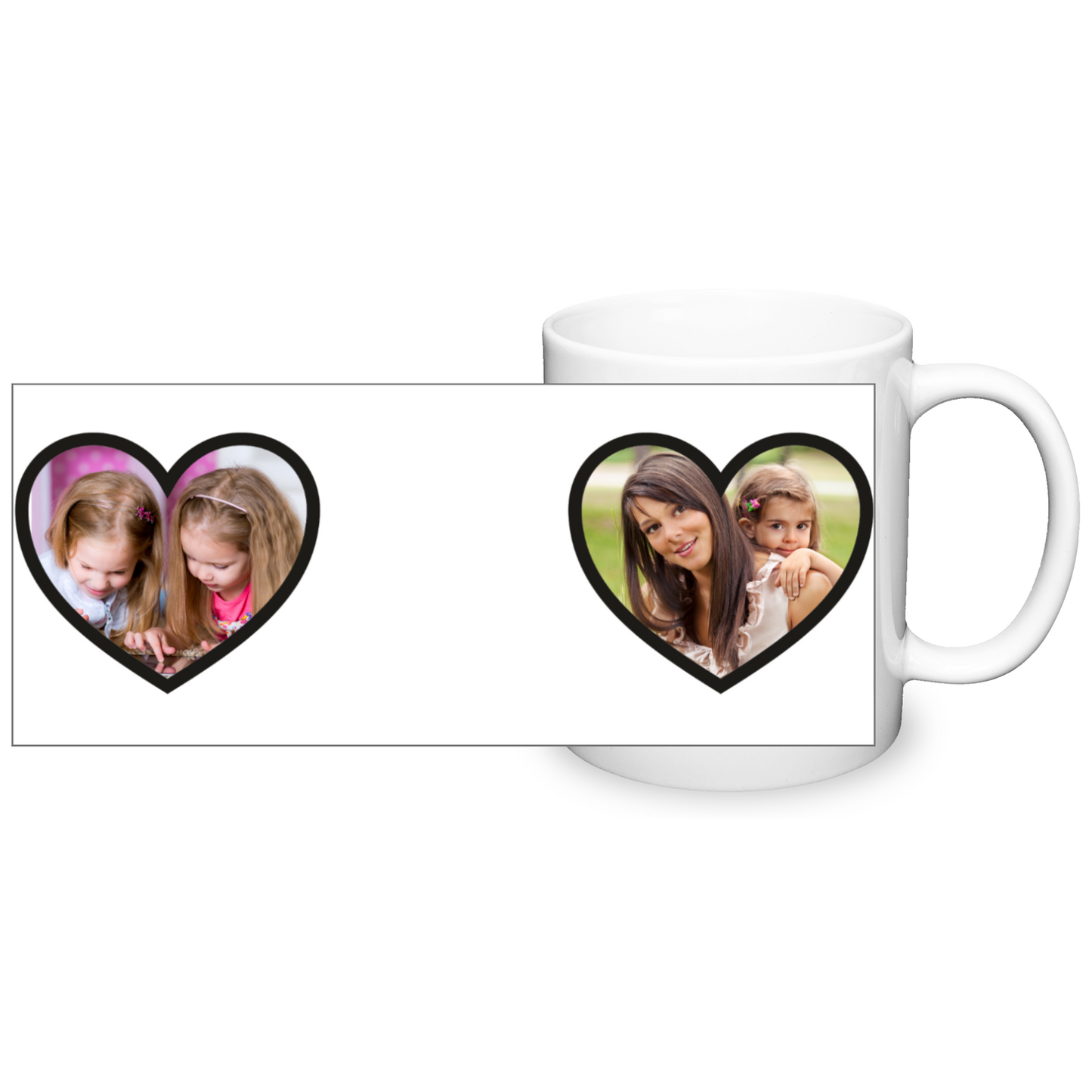 Personalised Heart Photo 11oz Mug