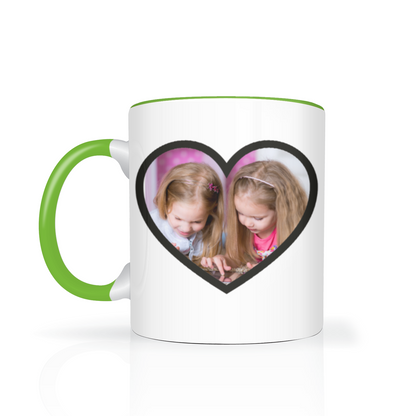 Personalised Heart Photo 11oz Mug