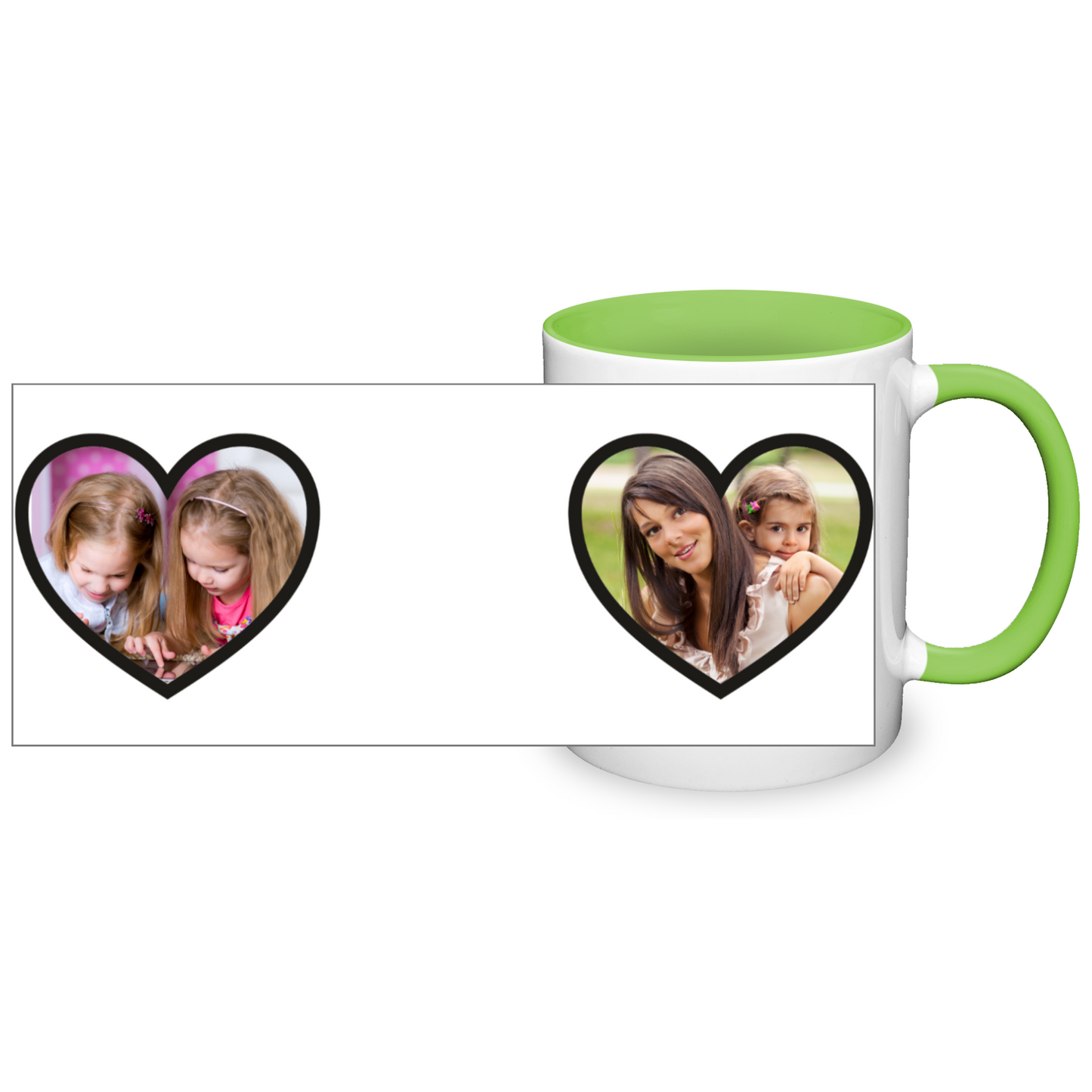 Personalised Heart Photo 11oz Mug