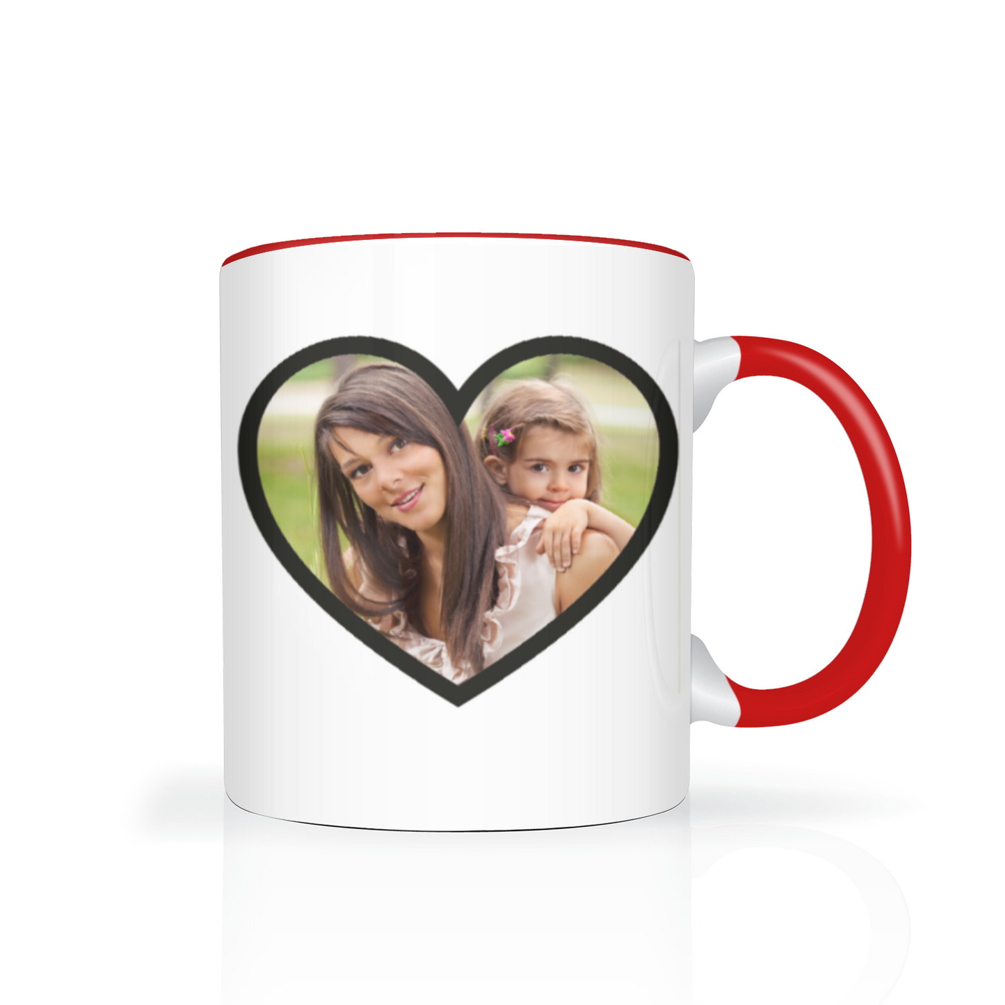 Personalised Heart Photo 11oz Mug