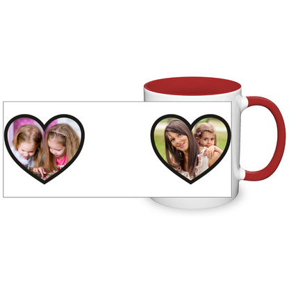 Personalised Heart Photo 11oz Mug