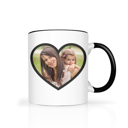 Personalised Heart Photo 11oz Mug