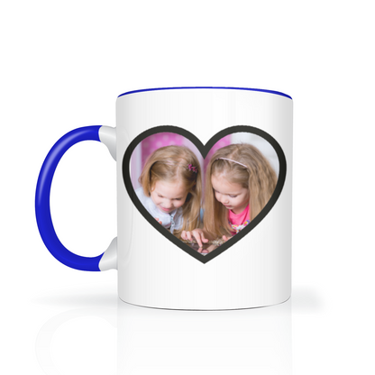 Personalised Heart Photo 11oz Mug