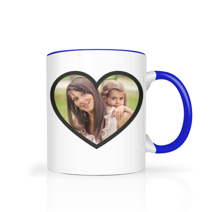 Personalised Heart Photo 11oz Mug