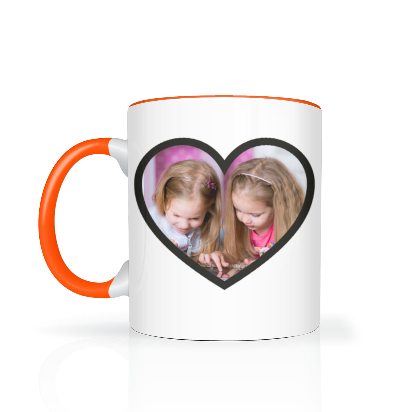 Personalised Heart Photo 11oz Mug