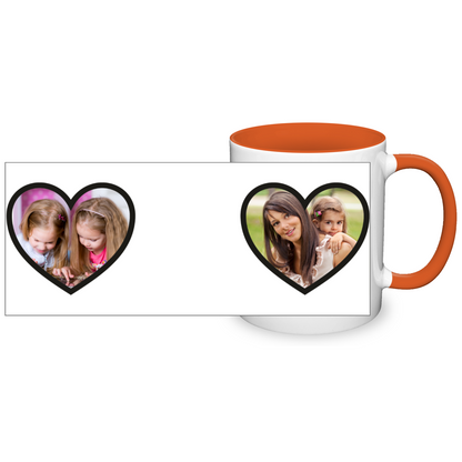 Personalised Heart Photo 11oz Mug