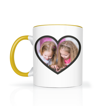 Personalised Heart Photo 11oz Mug