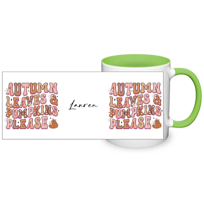 Personalised Slogan Autumn 11oz Mug