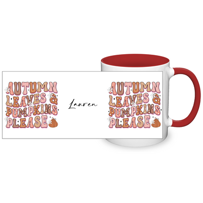 Personalised Slogan Autumn 11oz Mug