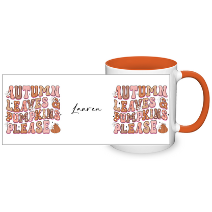 Personalised Slogan Autumn 11oz Mug