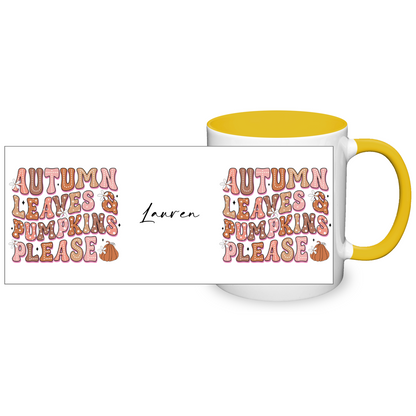 Personalised Slogan Autumn 11oz Mug