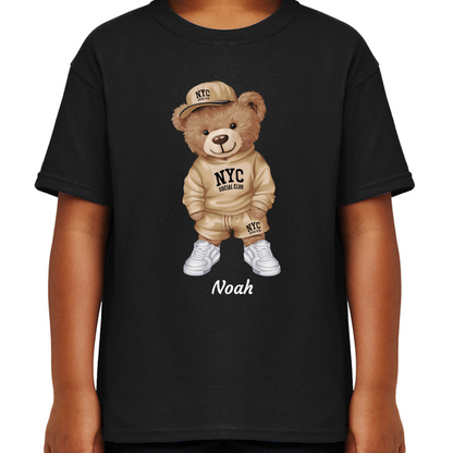 Personalised Bear Character Kids T-shirt