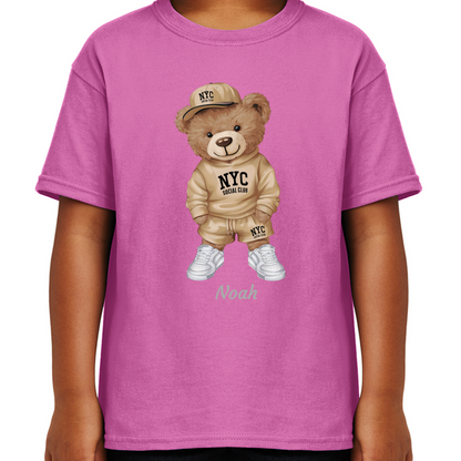 Personalised Bear Character Kids T-shirt
