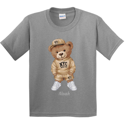 Personalised Bear Character Kids T-shirt