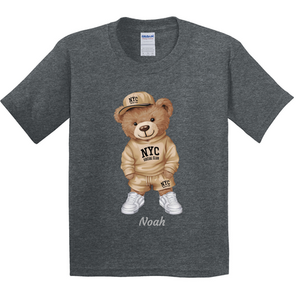 Personalised Bear Character Kids T-shirt