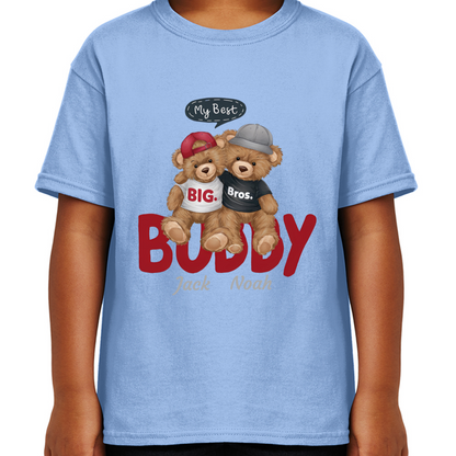 Personalised Character Bear Brothers Kids T-shirt