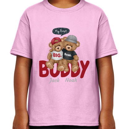 Personalised Character Bear Brothers Kids T-shirt