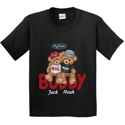 Personalised Character Bear Brothers Kids T-shirt