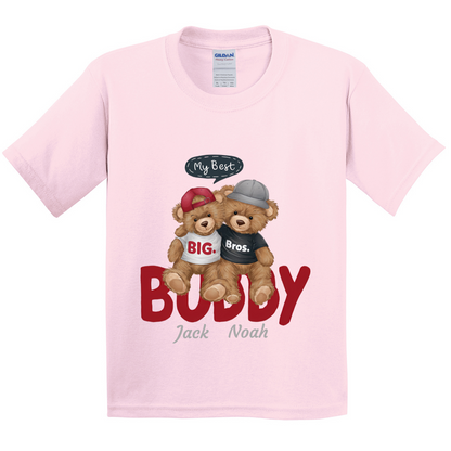 Personalised Character Bear Brothers Kids T-shirt
