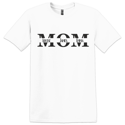 Personalised Names Mom Ladies T-shirt