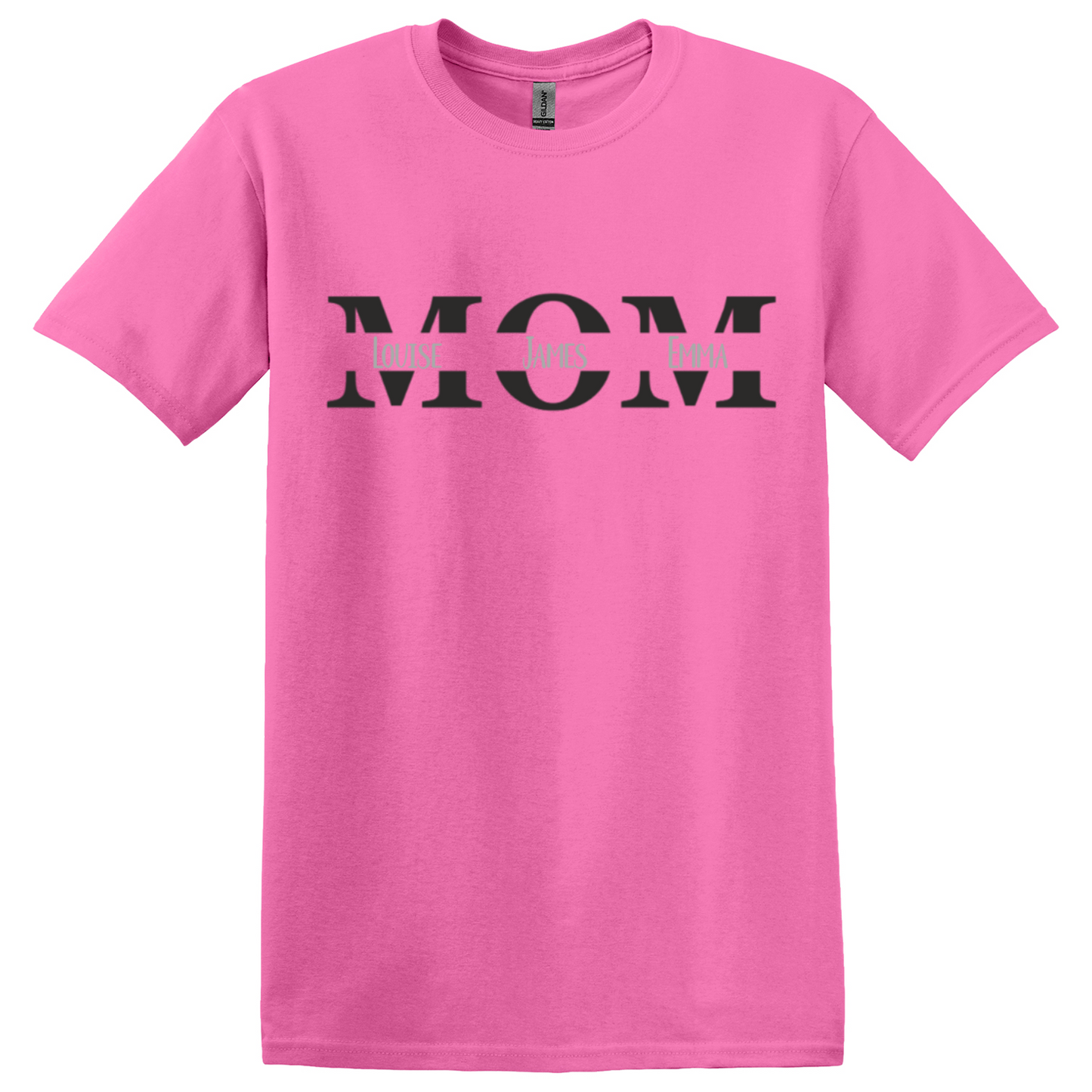 Personalised Names Mom Ladies T-shirt