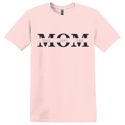 Personalised Names Mom Ladies T-shirt