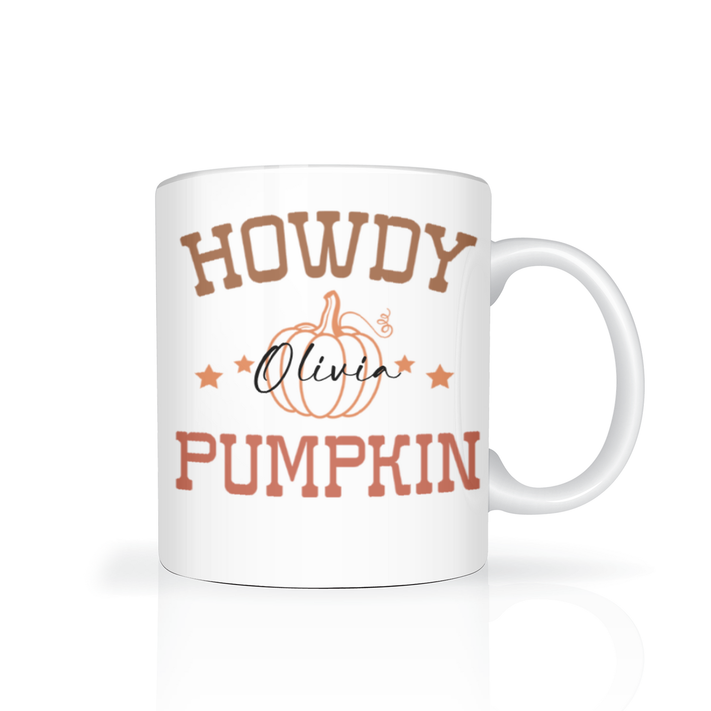 Personalised Howdy Pumpkin 11oz Mug