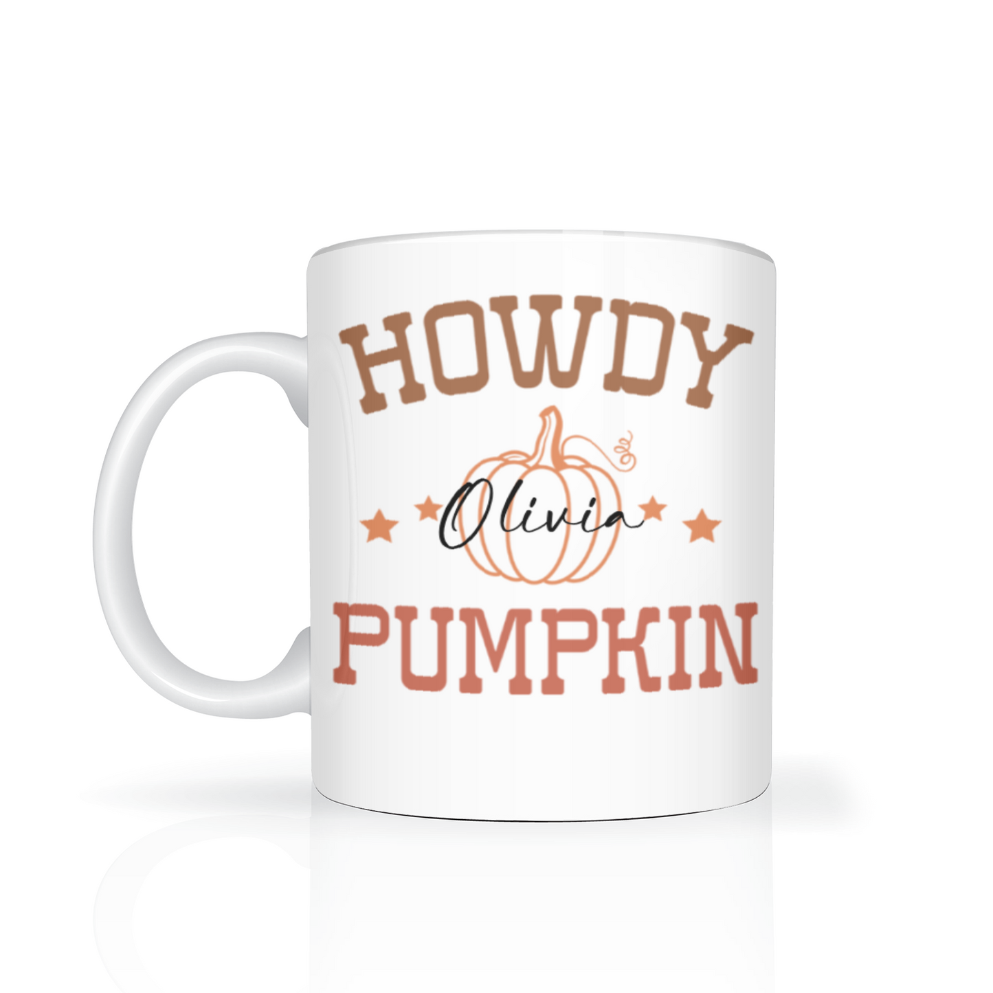 Personalised Howdy Pumpkin 11oz Mug