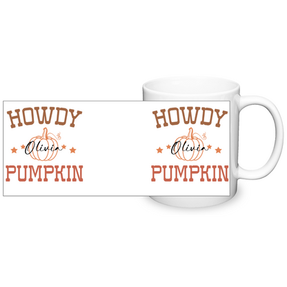 Personalised Howdy Pumpkin 11oz Mug