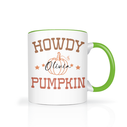 Personalised Howdy Pumpkin 11oz Mug