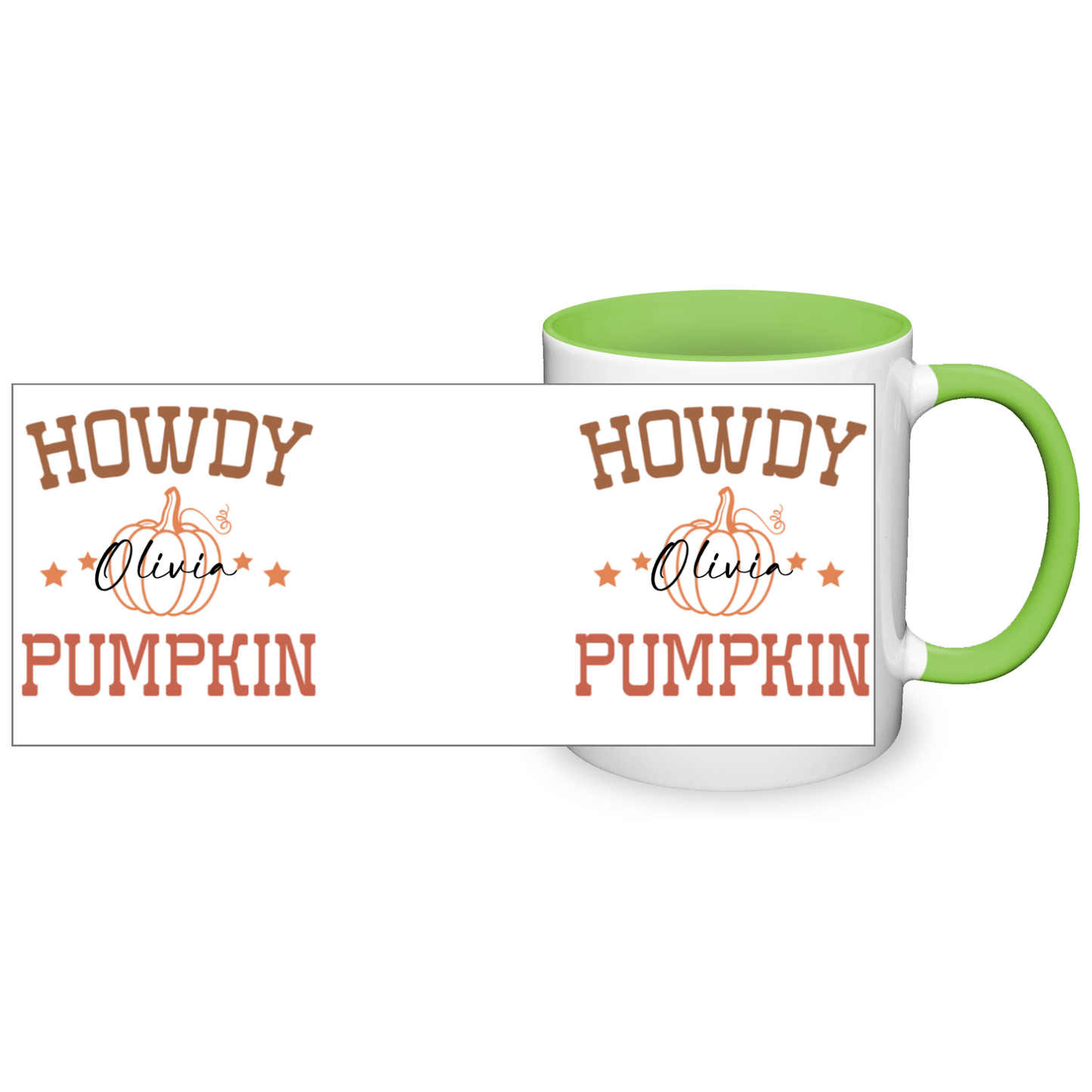 Personalised Howdy Pumpkin 11oz Mug