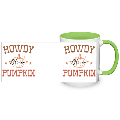 Personalised Howdy Pumpkin 11oz Mug