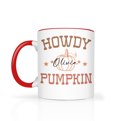 Personalised Howdy Pumpkin 11oz Mug