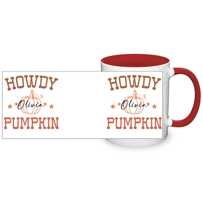 Personalised Howdy Pumpkin 11oz Mug