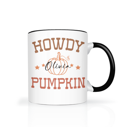 Personalised Howdy Pumpkin 11oz Mug